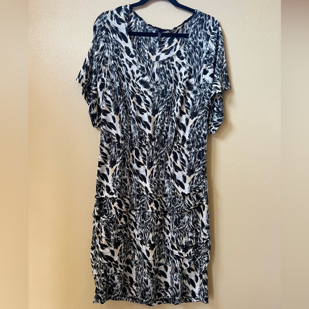 Black and White Patterned Dress